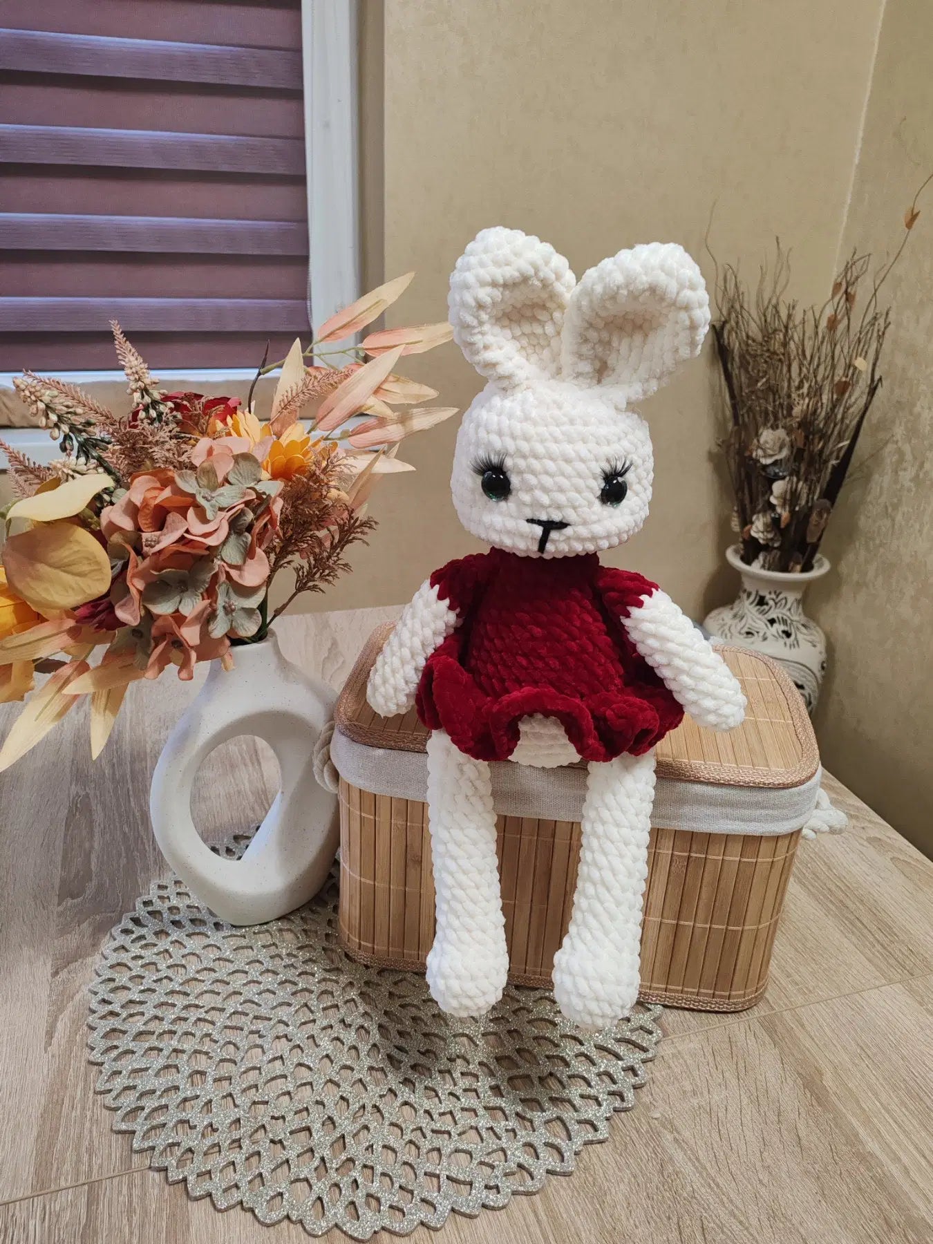 ❤️ Зайче с червена рокля