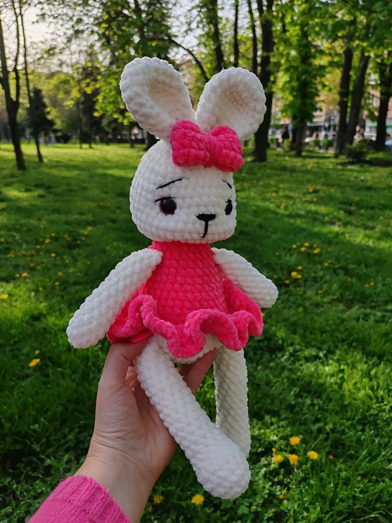 💗 Зайче с розова рокля