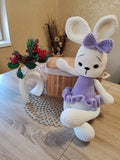 💜 Зайче с лилава рокля